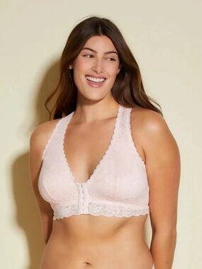Cosabella Never Say Never Curvy Racerback Bralette Pink Lilly Size S Brand New